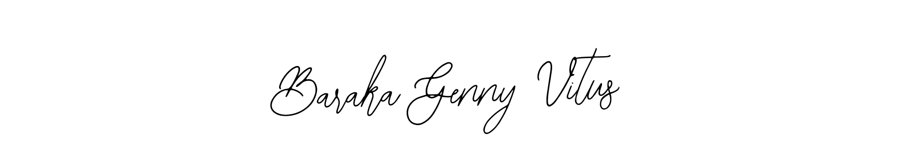 Design your own signature with our free online signature maker. With this signature software, you can create a handwritten (Bearetta-2O07w) signature for name Baraka Genny Vitus. Baraka Genny Vitus signature style 12 images and pictures png