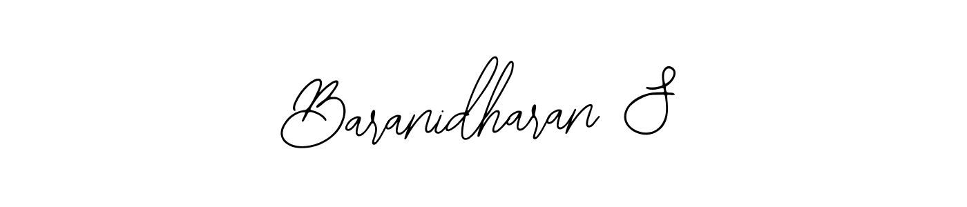 The best way (Bearetta-2O07w) to make a short signature is to pick only two or three words in your name. The name Baranidharan S include a total of six letters. For converting this name. Baranidharan S signature style 12 images and pictures png