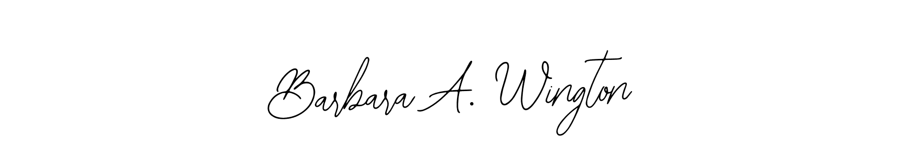 Once you've used our free online signature maker to create your best signature Bearetta-2O07w style, it's time to enjoy all of the benefits that Barbara A. Wington name signing documents. Barbara A. Wington signature style 12 images and pictures png