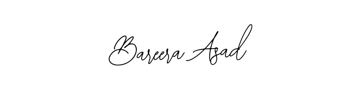 How to make Bareera Asad name signature. Use Bearetta-2O07w style for creating short signs online. This is the latest handwritten sign. Bareera Asad signature style 12 images and pictures png