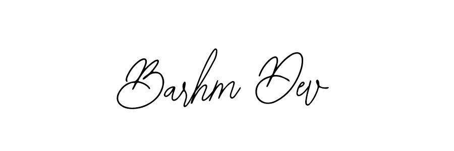 Design your own signature with our free online signature maker. With this signature software, you can create a handwritten (Bearetta-2O07w) signature for name Barhm Dev. Barhm Dev signature style 12 images and pictures png