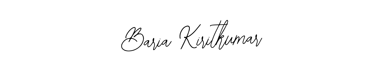 How to make Baria Kiritkumar name signature. Use Bearetta-2O07w style for creating short signs online. This is the latest handwritten sign. Baria Kiritkumar signature style 12 images and pictures png
