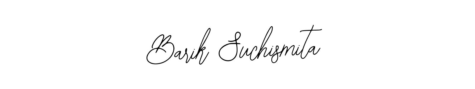 The best way (Bearetta-2O07w) to make a short signature is to pick only two or three words in your name. The name Barik Suchismita include a total of six letters. For converting this name. Barik Suchismita signature style 12 images and pictures png
