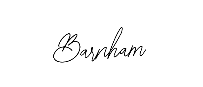 How to make Barnham signature? Bearetta-2O07w is a professional autograph style. Create handwritten signature for Barnham name. Barnham signature style 12 images and pictures png