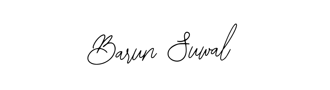 You should practise on your own different ways (Bearetta-2O07w) to write your name (Barun Suwal) in signature. don't let someone else do it for you. Barun Suwal signature style 12 images and pictures png