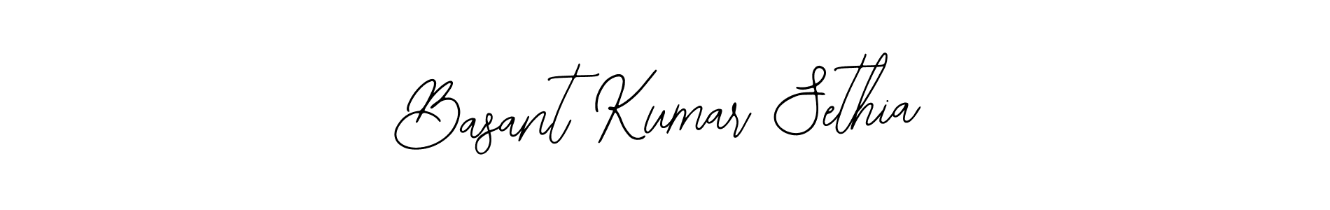 How to make Basant Kumar Sethia name signature. Use Bearetta-2O07w style for creating short signs online. This is the latest handwritten sign. Basant Kumar Sethia signature style 12 images and pictures png