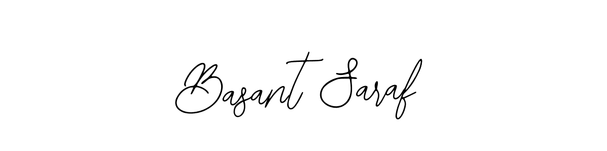 How to make Basant Saraf name signature. Use Bearetta-2O07w style for creating short signs online. This is the latest handwritten sign. Basant Saraf signature style 12 images and pictures png