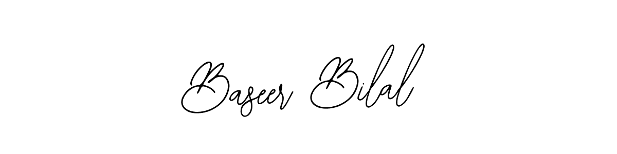 How to make Baseer Bilal name signature. Use Bearetta-2O07w style for creating short signs online. This is the latest handwritten sign. Baseer Bilal signature style 12 images and pictures png