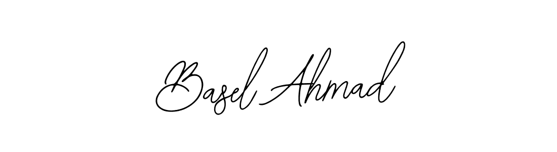 Bearetta-2O07w is a professional signature style that is perfect for those who want to add a touch of class to their signature. It is also a great choice for those who want to make their signature more unique. Get Basel Ahmad name to fancy signature for free. Basel Ahmad signature style 12 images and pictures png