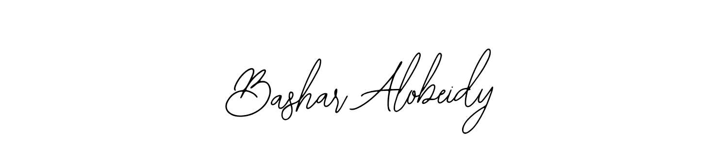 How to make Bashar Alobeidy name signature. Use Bearetta-2O07w style for creating short signs online. This is the latest handwritten sign. Bashar Alobeidy signature style 12 images and pictures png