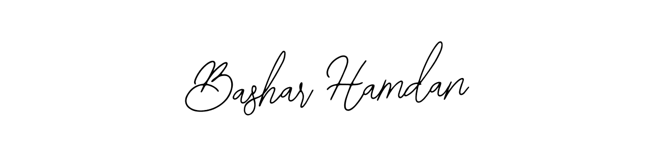 Make a beautiful signature design for name Bashar Hamdan. With this signature (Bearetta-2O07w) style, you can create a handwritten signature for free. Bashar Hamdan signature style 12 images and pictures png