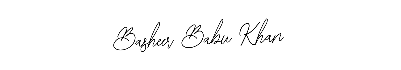 Bearetta-2O07w is a professional signature style that is perfect for those who want to add a touch of class to their signature. It is also a great choice for those who want to make their signature more unique. Get Basheer Babu Khan name to fancy signature for free. Basheer Babu Khan signature style 12 images and pictures png