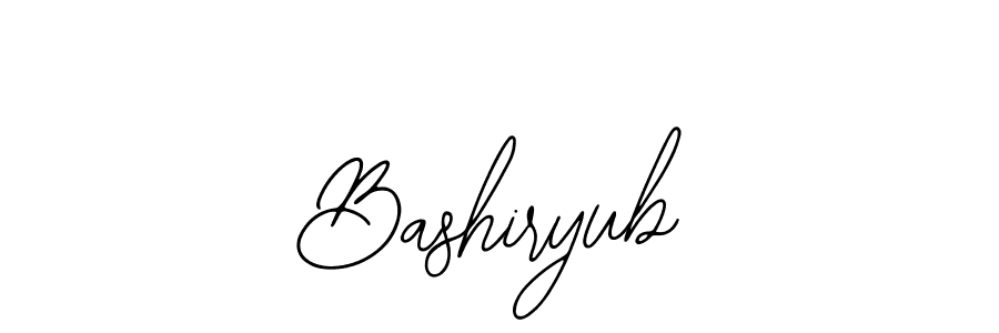Use a signature maker to create a handwritten signature online. With this signature software, you can design (Bearetta-2O07w) your own signature for name Bashiryub. Bashiryub signature style 12 images and pictures png