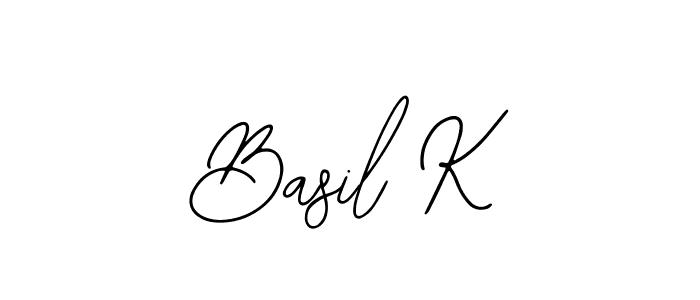 You should practise on your own different ways (Bearetta-2O07w) to write your name (Basil K) in signature. don't let someone else do it for you. Basil K signature style 12 images and pictures png