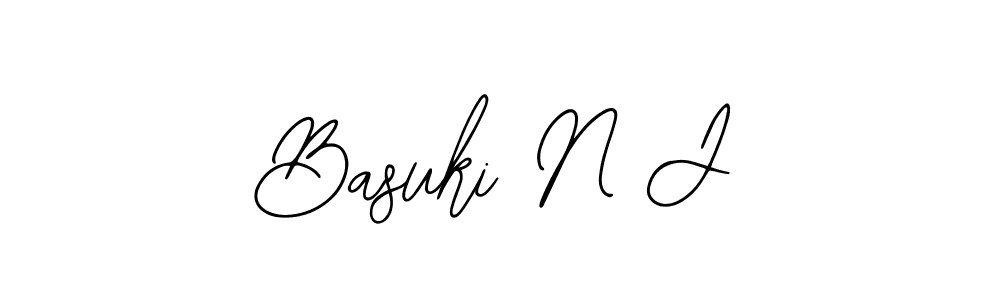 You should practise on your own different ways (Bearetta-2O07w) to write your name (Basuki N J) in signature. don't let someone else do it for you. Basuki N J signature style 12 images and pictures png