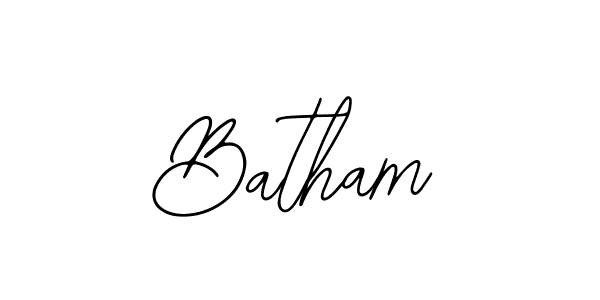 You should practise on your own different ways (Bearetta-2O07w) to write your name (Batham) in signature. don't let someone else do it for you. Batham signature style 12 images and pictures png