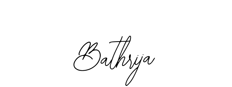 Use a signature maker to create a handwritten signature online. With this signature software, you can design (Bearetta-2O07w) your own signature for name Bathrija. Bathrija signature style 12 images and pictures png