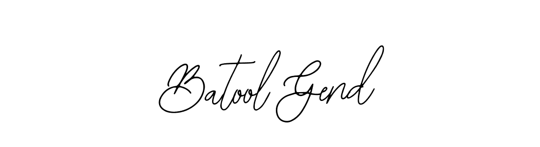 How to make Batool Gend name signature. Use Bearetta-2O07w style for creating short signs online. This is the latest handwritten sign. Batool Gend signature style 12 images and pictures png