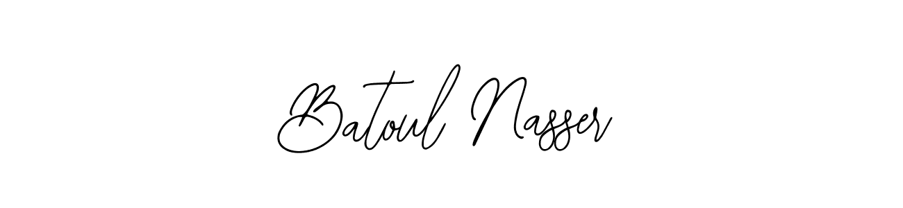 How to make Batoul Nasser name signature. Use Bearetta-2O07w style for creating short signs online. This is the latest handwritten sign. Batoul Nasser signature style 12 images and pictures png