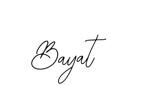 Bearetta-2O07w is a professional signature style that is perfect for those who want to add a touch of class to their signature. It is also a great choice for those who want to make their signature more unique. Get Bayat name to fancy signature for free. Bayat signature style 12 images and pictures png