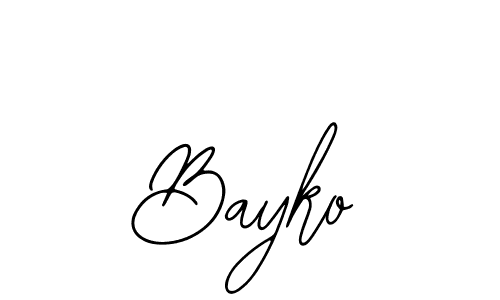 Design your own signature with our free online signature maker. With this signature software, you can create a handwritten (Bearetta-2O07w) signature for name Bayko. Bayko signature style 12 images and pictures png