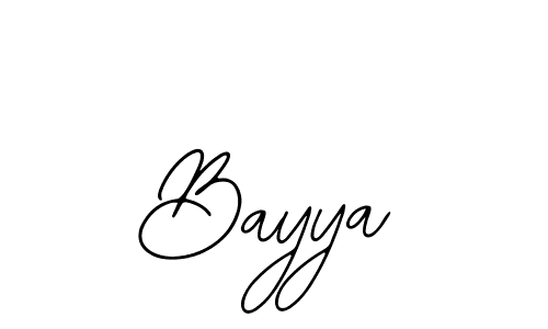 You should practise on your own different ways (Bearetta-2O07w) to write your name (Bayya) in signature. don't let someone else do it for you. Bayya signature style 12 images and pictures png