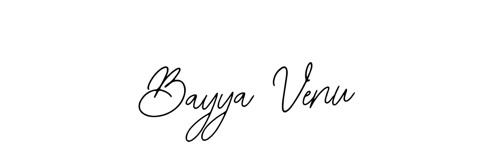 The best way (Bearetta-2O07w) to make a short signature is to pick only two or three words in your name. The name Bayya Venu include a total of six letters. For converting this name. Bayya Venu signature style 12 images and pictures png