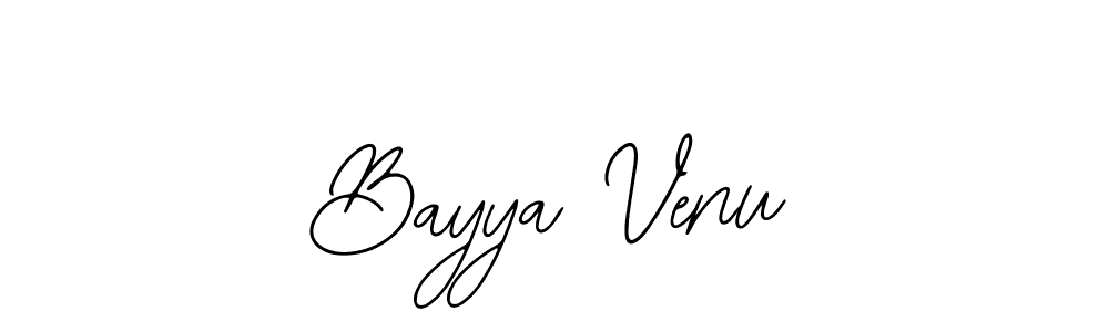 The best way (Bearetta-2O07w) to make a short signature is to pick only two or three words in your name. The name Bayya Venu include a total of six letters. For converting this name. Bayya Venu signature style 12 images and pictures png