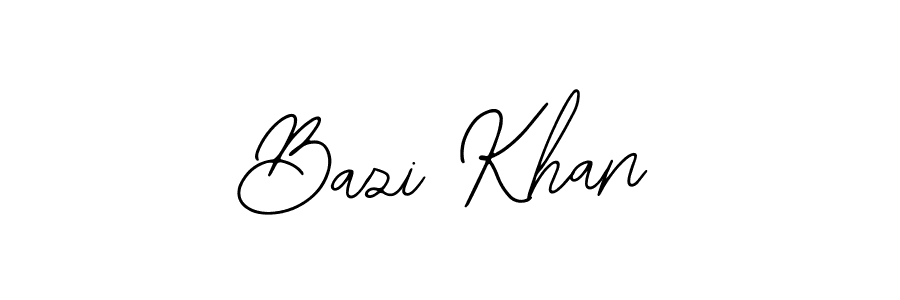 How to make Bazi Khan name signature. Use Bearetta-2O07w style for creating short signs online. This is the latest handwritten sign. Bazi Khan signature style 12 images and pictures png