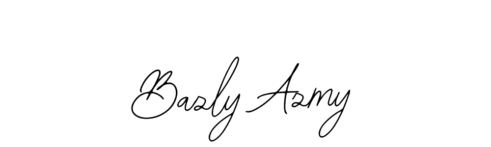 The best way (Bearetta-2O07w) to make a short signature is to pick only two or three words in your name. The name Bazly Azmy include a total of six letters. For converting this name. Bazly Azmy signature style 12 images and pictures png