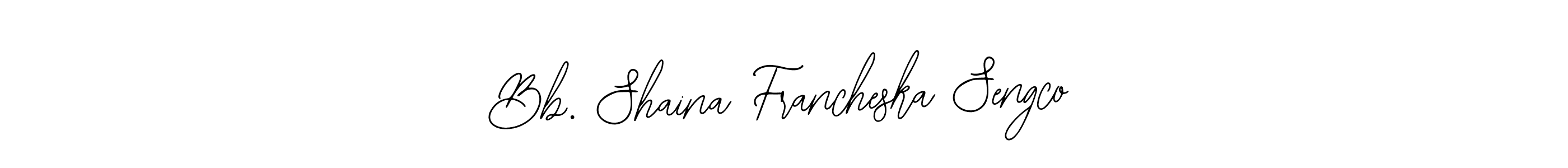 Bb. Shaina Francheska Sengco stylish signature style. Best Handwritten Sign (Bearetta-2O07w) for my name. Handwritten Signature Collection Ideas for my name Bb. Shaina Francheska Sengco. Bb. Shaina Francheska Sengco signature style 12 images and pictures png