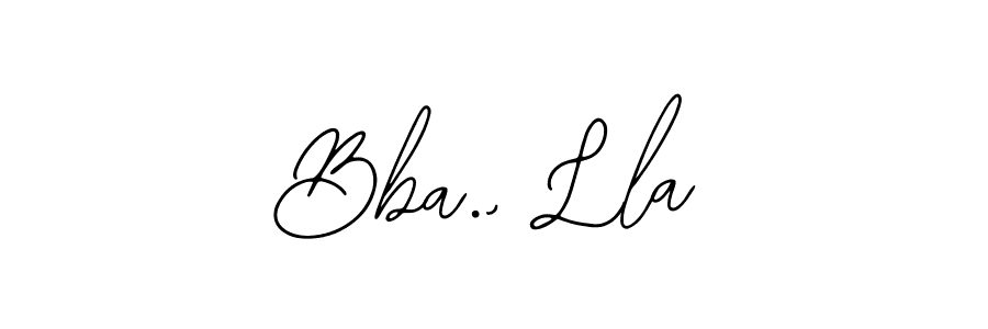 Design your own signature with our free online signature maker. With this signature software, you can create a handwritten (Bearetta-2O07w) signature for name Bba., Lla. Bba., Lla signature style 12 images and pictures png