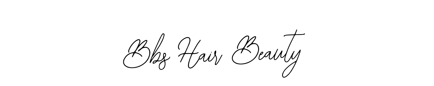 How to make Bbs Hair Beauty name signature. Use Bearetta-2O07w style for creating short signs online. This is the latest handwritten sign. Bbs Hair Beauty signature style 12 images and pictures png