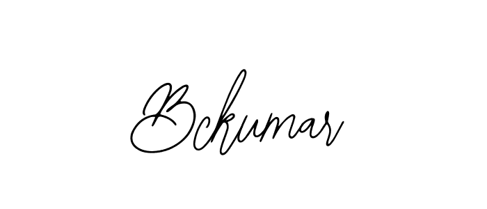 How to make Bckumar name signature. Use Bearetta-2O07w style for creating short signs online. This is the latest handwritten sign. Bckumar signature style 12 images and pictures png