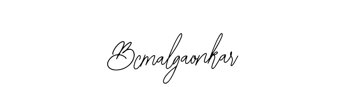 if you are searching for the best signature style for your name Bcmalgaonkar. so please give up your signature search. here we have designed multiple signature styles  using Bearetta-2O07w. Bcmalgaonkar signature style 12 images and pictures png