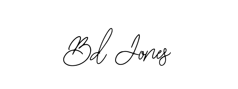 How to make Bd Jones name signature. Use Bearetta-2O07w style for creating short signs online. This is the latest handwritten sign. Bd Jones signature style 12 images and pictures png