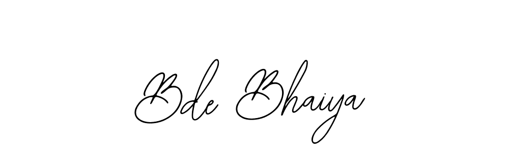 Design your own signature with our free online signature maker. With this signature software, you can create a handwritten (Bearetta-2O07w) signature for name Bde Bhaiya. Bde Bhaiya signature style 12 images and pictures png