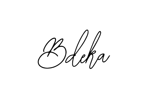 How to make Bdeka signature? Bearetta-2O07w is a professional autograph style. Create handwritten signature for Bdeka name. Bdeka signature style 12 images and pictures png