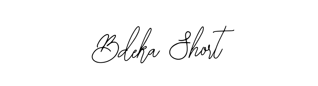 Also we have Bdeka Short name is the best signature style. Create professional handwritten signature collection using Bearetta-2O07w autograph style. Bdeka Short signature style 12 images and pictures png