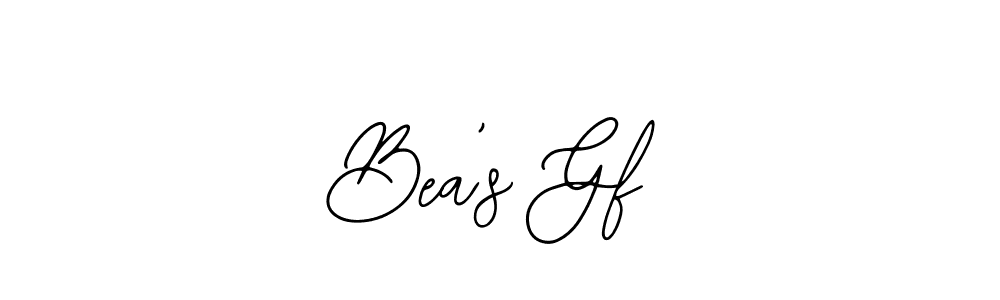 How to make Bea’s Gf name signature. Use Bearetta-2O07w style for creating short signs online. This is the latest handwritten sign. Bea’s Gf signature style 12 images and pictures png