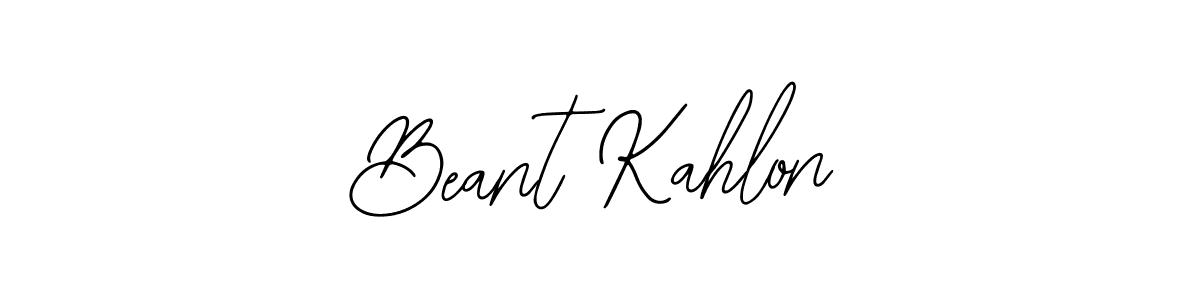 How to make Beant Kahlon signature? Bearetta-2O07w is a professional autograph style. Create handwritten signature for Beant Kahlon name. Beant Kahlon signature style 12 images and pictures png