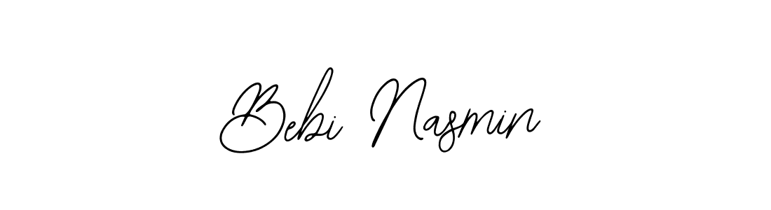The best way (Bearetta-2O07w) to make a short signature is to pick only two or three words in your name. The name Bebi Nasmin include a total of six letters. For converting this name. Bebi Nasmin signature style 12 images and pictures png
