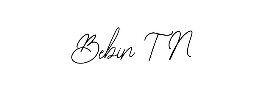 The best way (Bearetta-2O07w) to make a short signature is to pick only two or three words in your name. The name Bebin T N include a total of six letters. For converting this name. Bebin T N signature style 12 images and pictures png