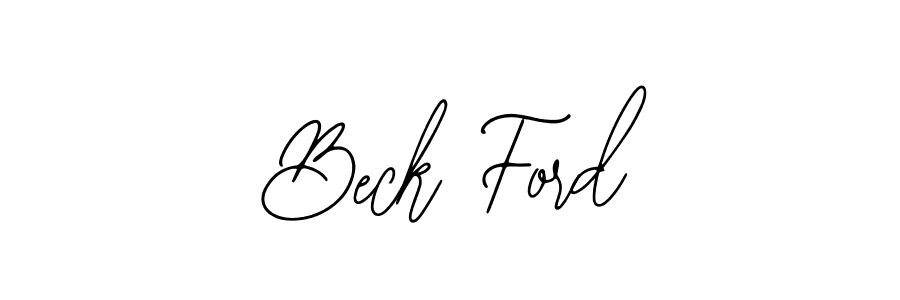 Design your own signature with our free online signature maker. With this signature software, you can create a handwritten (Bearetta-2O07w) signature for name Beck Ford. Beck Ford signature style 12 images and pictures png