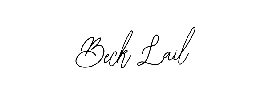 Design your own signature with our free online signature maker. With this signature software, you can create a handwritten (Bearetta-2O07w) signature for name Beck Lail. Beck Lail signature style 12 images and pictures png