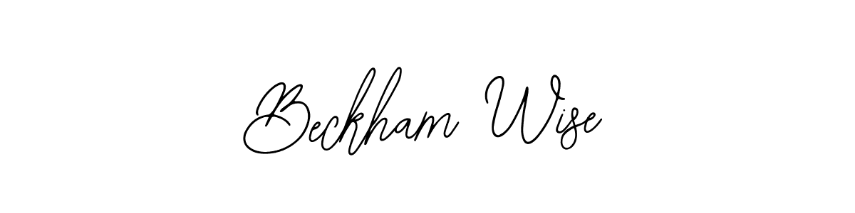 Design your own signature with our free online signature maker. With this signature software, you can create a handwritten (Bearetta-2O07w) signature for name Beckham Wise. Beckham Wise signature style 12 images and pictures png