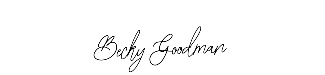 The best way (Bearetta-2O07w) to make a short signature is to pick only two or three words in your name. The name Becky Goodman include a total of six letters. For converting this name. Becky Goodman signature style 12 images and pictures png