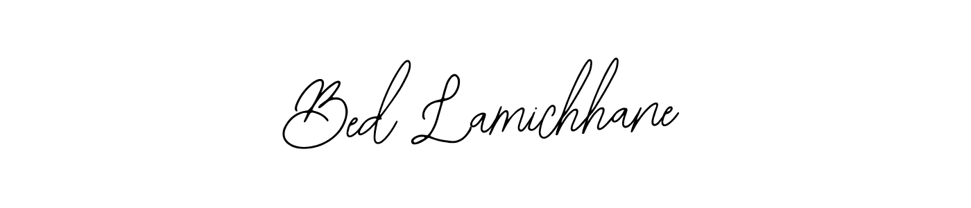 You should practise on your own different ways (Bearetta-2O07w) to write your name (Bed Lamichhane) in signature. don't let someone else do it for you. Bed Lamichhane signature style 12 images and pictures png