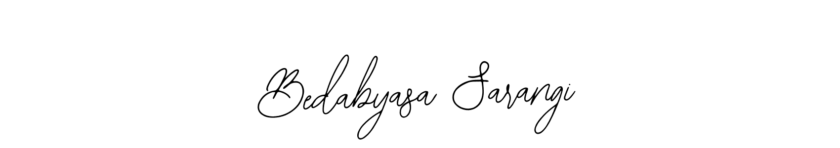 The best way (Bearetta-2O07w) to make a short signature is to pick only two or three words in your name. The name Bedabyasa Sarangi include a total of six letters. For converting this name. Bedabyasa Sarangi signature style 12 images and pictures png
