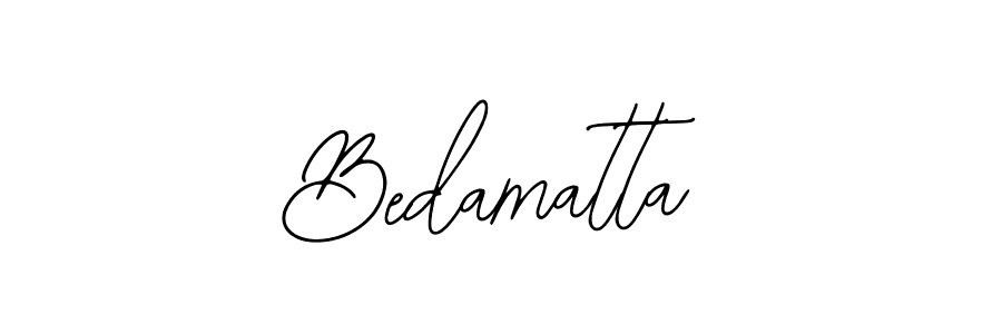 Use a signature maker to create a handwritten signature online. With this signature software, you can design (Bearetta-2O07w) your own signature for name Bedamatta. Bedamatta signature style 12 images and pictures png